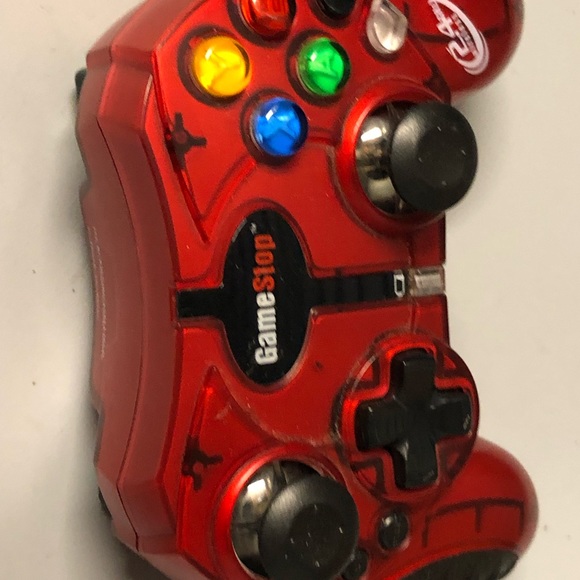 Red Game Stop Mad Catz 2.4Ghz Wireless Controller for PS2 - Picture 7 of 14